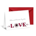 Artistic Poetry Note Card and Envelope - Merlot