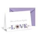 Artistic Poetry Note Card and Envelope - Orchid