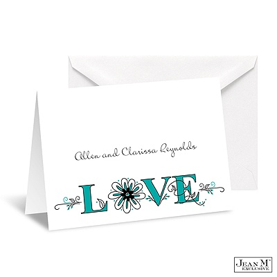 Artistic Poetry Note Card and Envelope - Peacock