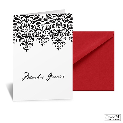 Damask Cross Note Card and Envelope