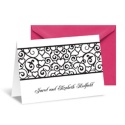 Filigree Heart Monogram Note Card and Envelope