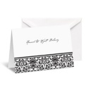 Band of Damask Note Card and Envelope