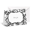 Damask Crest Note Card and Envelope