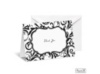 Damask Crest Note Card and Envelope