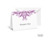 Layered Filigree Monogram Note Card and Envelope - Amethyst