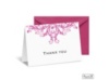 Layered Filigree Monogram Note Card and Envelope - Fuchsia