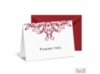 Layered Filigree Monogram Note Card and Envelope - Merlot