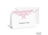 Layered Filigree Monogram Note Card and Envelope - Salmon