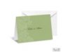 Two-Tone Damask Background Note Card and Envelope - Cloverleaf