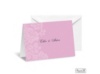 Two-Tone Damask Background Note Card and Envelope - Fuchsia
