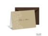 Two-Tone Damask Background Note Card and Envelope - Champagne