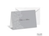 Two-Tone Damask Background Note Card and Envelope - Pewter