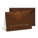 Mod Medallion Note Card and Envelope - Champagne