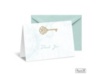Key to My Heart Note Card and Envelope - Aqua