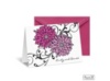 Retro Posies Note Card and Envelope - Bubble Gum