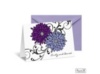 Retro Posies Note Card and Envelope - Grapevine