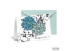 Retro Posies Note Card and Envelope - Palm