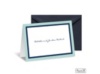 Bold Double Border Note Card and Envelope - Aqua