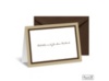 Bold Double Border Note Card and Envelope - Champagne