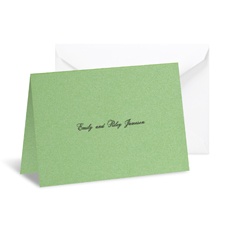 Green Shimmer Note Card and Envelope