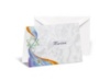 Shimmering Colors Bar and Bat Mitzvah Note Card and Envelope