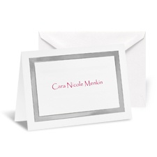 Reflection Bar and Bat Mitzvah Note Card and Envelope
