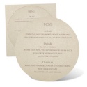 Round Menu Card - Champagne Shimmer