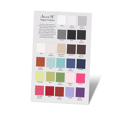 Jean M Paper Color Swatch Card