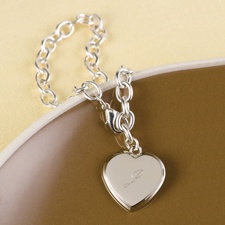 Silver Heart Charm Bracelet