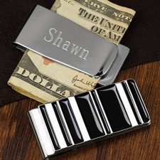 Black and Silver Money Clip