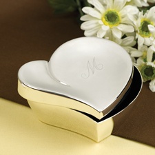 Silver Heart Jewelry Box