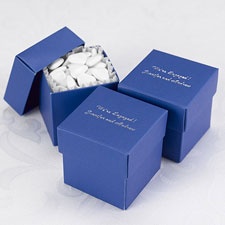 Royal Blue Lidded Favor Boxes