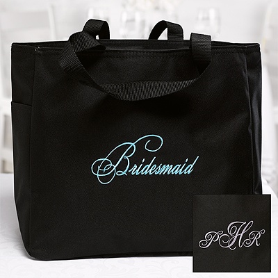 Personalized Tote Bags  Bridesmaids on Stylish Bridesmaid Tote Bag   Midesign Michaels    Custom Invites