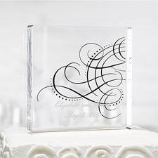 Flourish Acrylic Cake Top