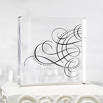 Flourish Acrylic Cake Top