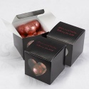 Black Peek-a-Boo Heart Favor Boxes