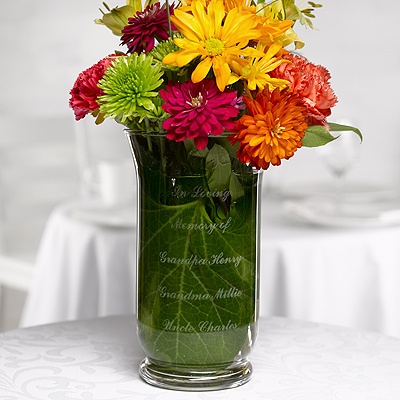 Unique Vases on Custom Engraved Memorial Vase   Midesign Michaels    Custom Invites