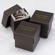 Mocha Lidded Favor Boxes
