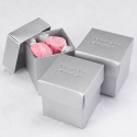 Silver Shimmer Lidded Favor Boxes