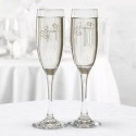 Whimsical Heart Toasting Flutes
