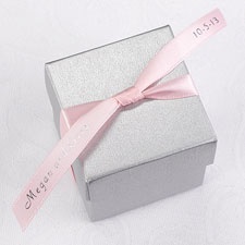 Personalized Pink Satin Favor Ribbon