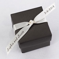 Personalized Ecru Satin Favor Ribbon