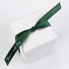 Personalized Hunter Satin Favor Ribbon
