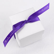 Personalized Purple Satin Favor Ribbon