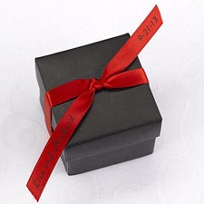 Personalized Red Satin Favor Ribbon