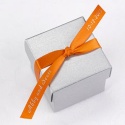 Personalized Orange Satin Favor Ribbon