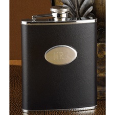 Black Leather Flask