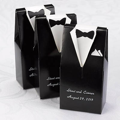 Black Wedding Favor Boxes on Wedding Accessories    Favor Boxes    Black Tuxedo Favor Boxes