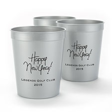 Metallic Silver Personalized Cup