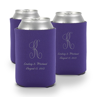Purple Personalized Can Koozie